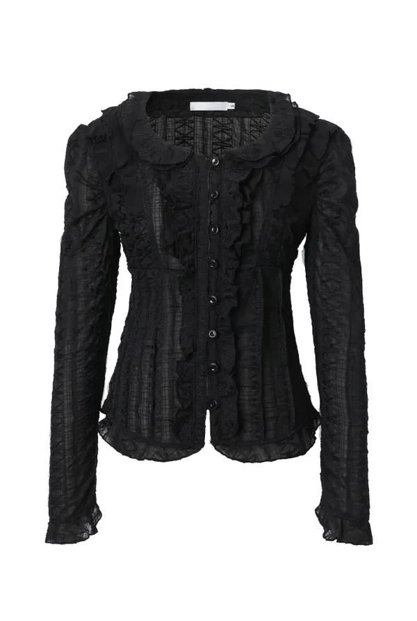 Snow ruffle top