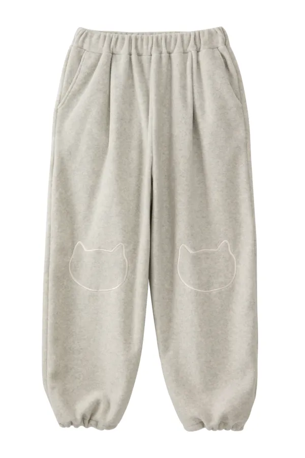 Cat Fleece Pants_Oatmeal