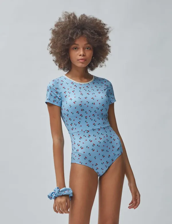 RIBBON TIE SWIMSUIT_SKY BLUE