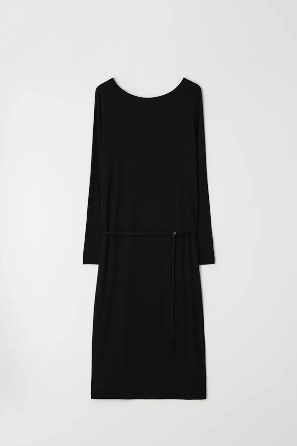 Side cut dress (Black)