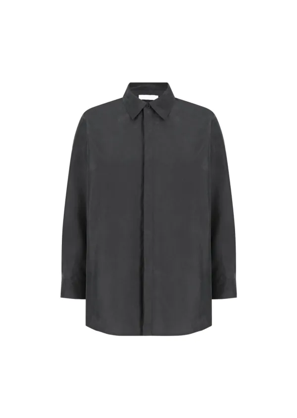 Cupro shirt, Charcoal