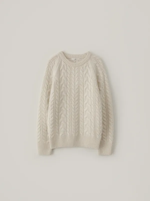 Alpaca Cable Knit - Ivory