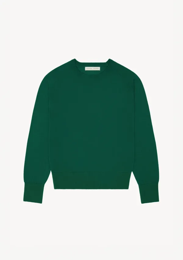 Light R-Neck Knit in Green