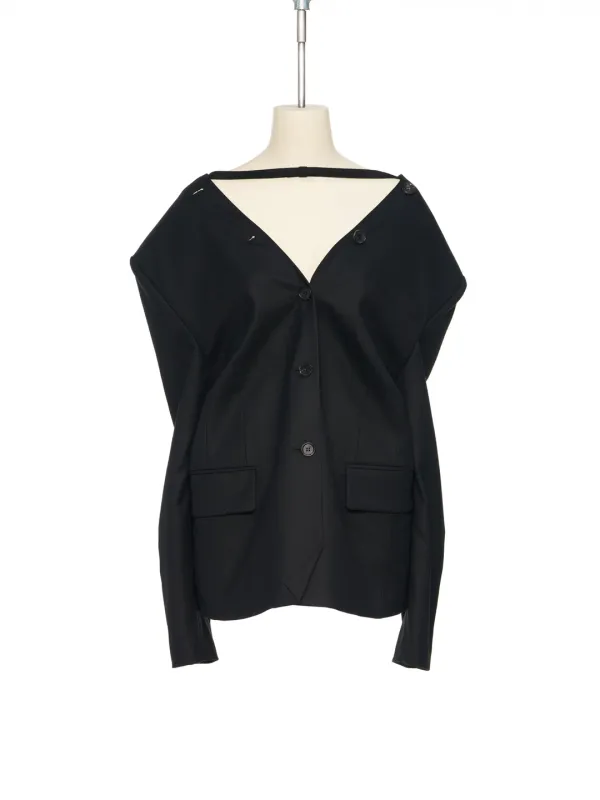 FW25 BLACK STRAP POINT JACKET