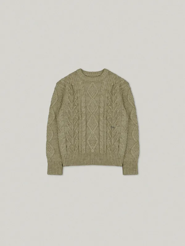 Buzzi Bulky Knit - Olive버찌 벌키 니트