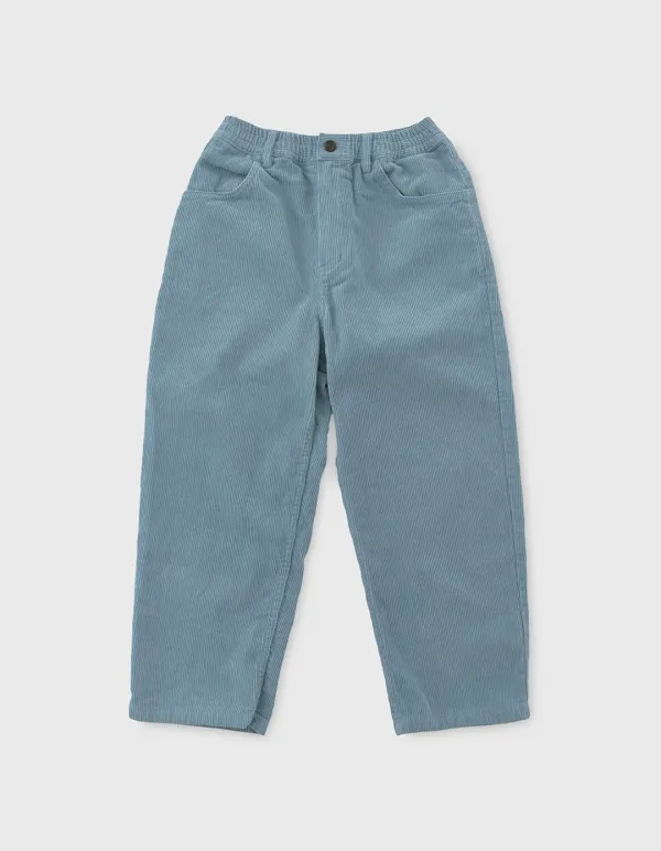 CHILDREN WASHED CORDUROY PANTS / Sky Blue