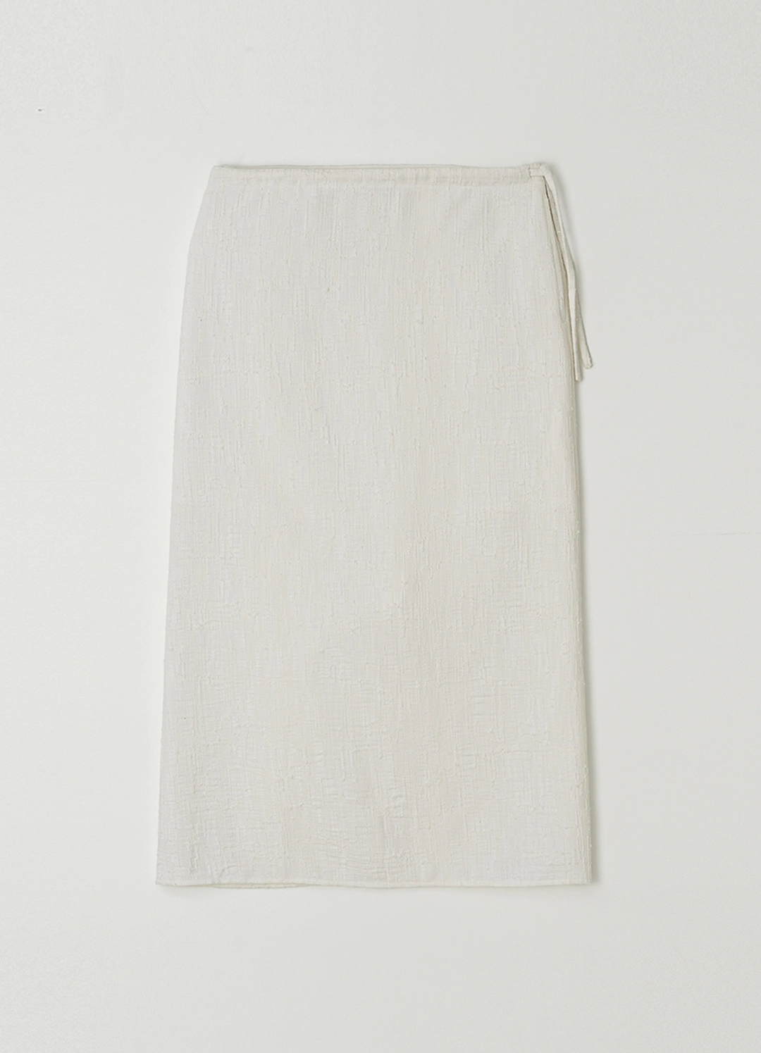 스텝어라운드 Tweed drawstring long skirt_WHITE 상품 이미지 1