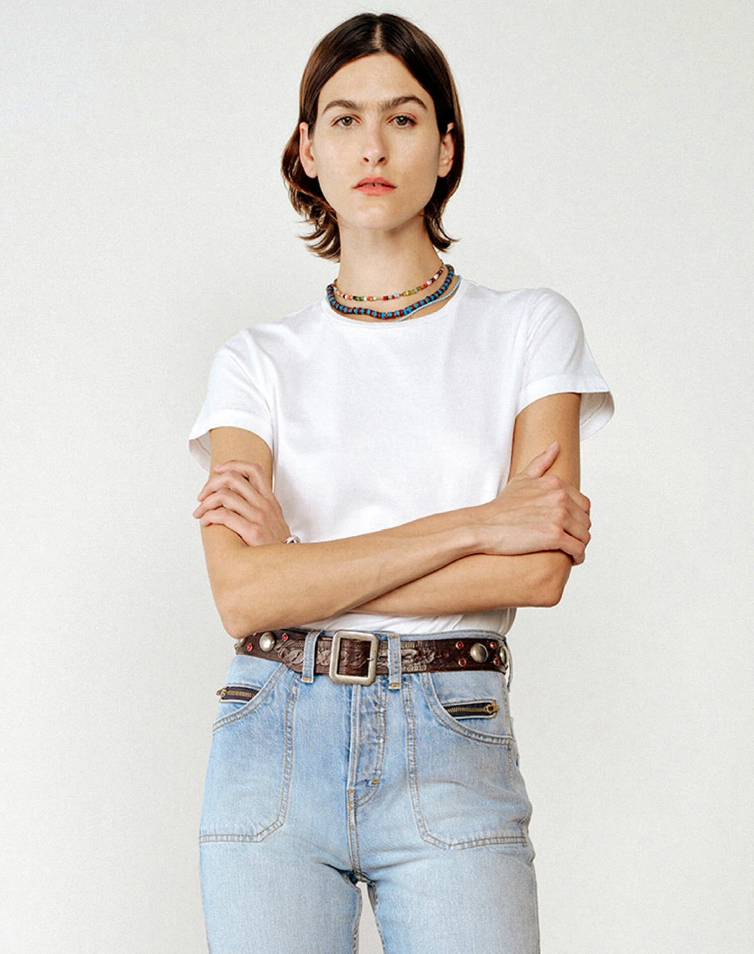 리던 Hanes Heavyweight Classic Tee - Optic White 상품 이미지 3
