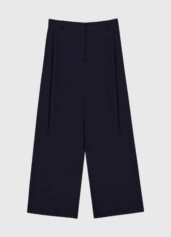 Cooling Rayon Back Banding Semi Wide Fit Trouser Slacks_Pants