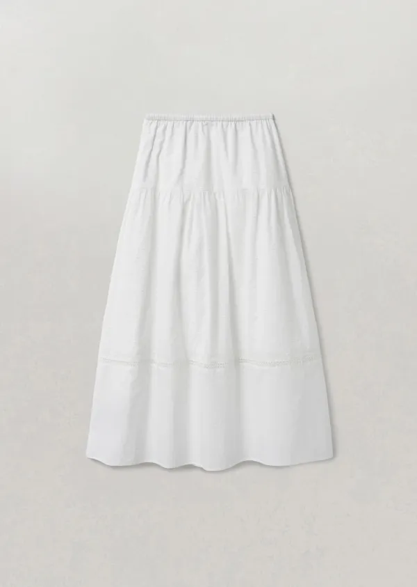 [별밤 PICK] FLOWER LACE LONG SKIRT (sand ivory)