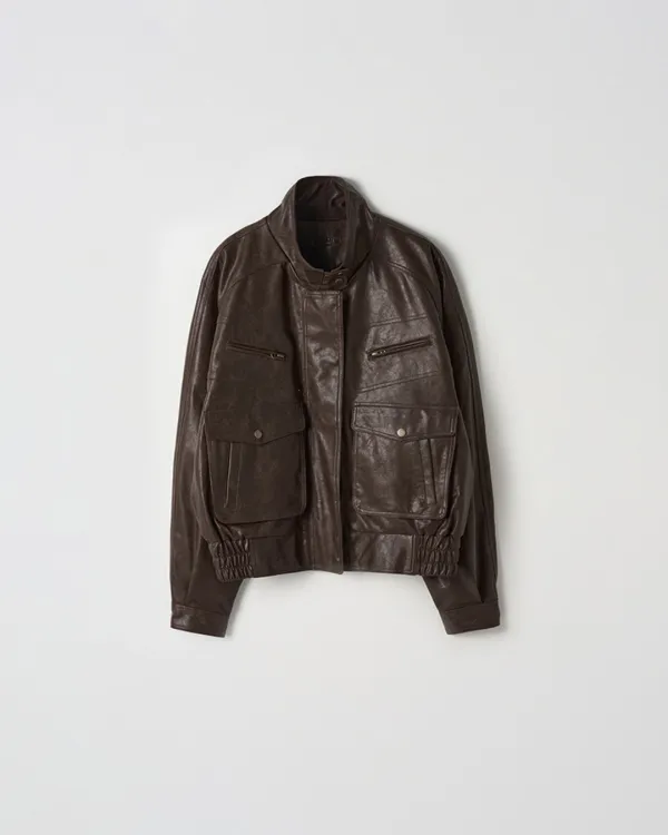 [2nd] Utility Leather Jacket [BROWN] - 누아르나인