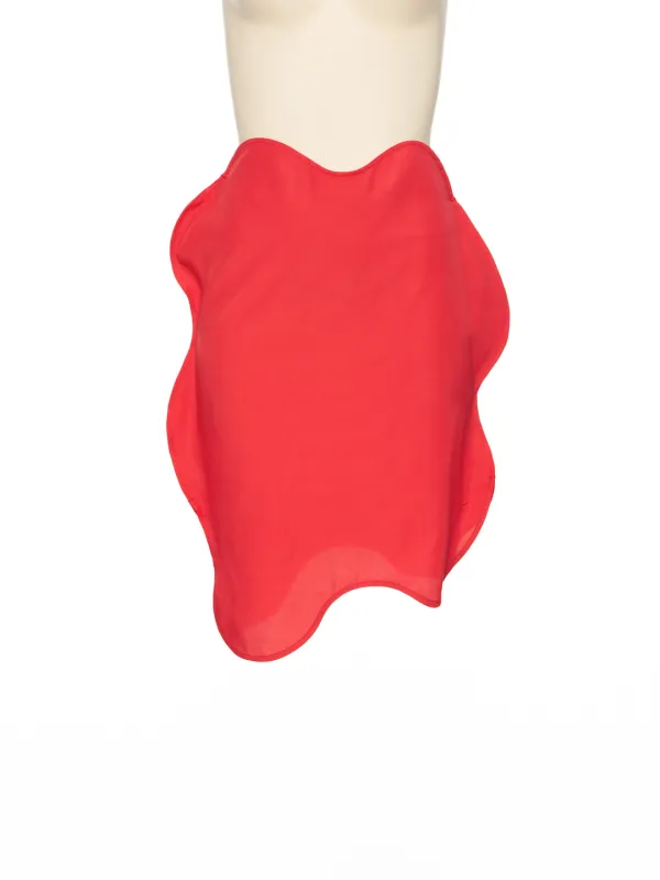SS26 RED WAVY SKIRTS