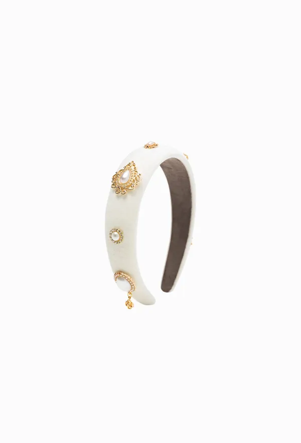 Tiana Bijou Hairband (Ivory)