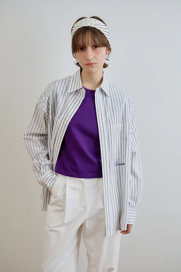 boyfriend stripe shirts_white