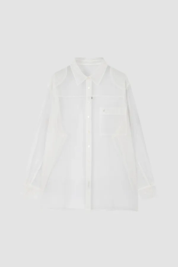 MESH OVERSIZED SHIRT_IVORY