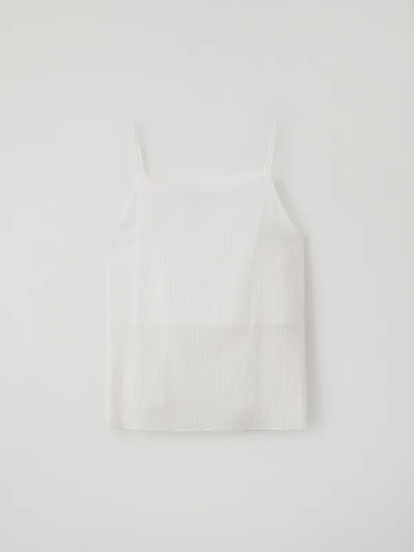 Pleated Sleeveless(White)