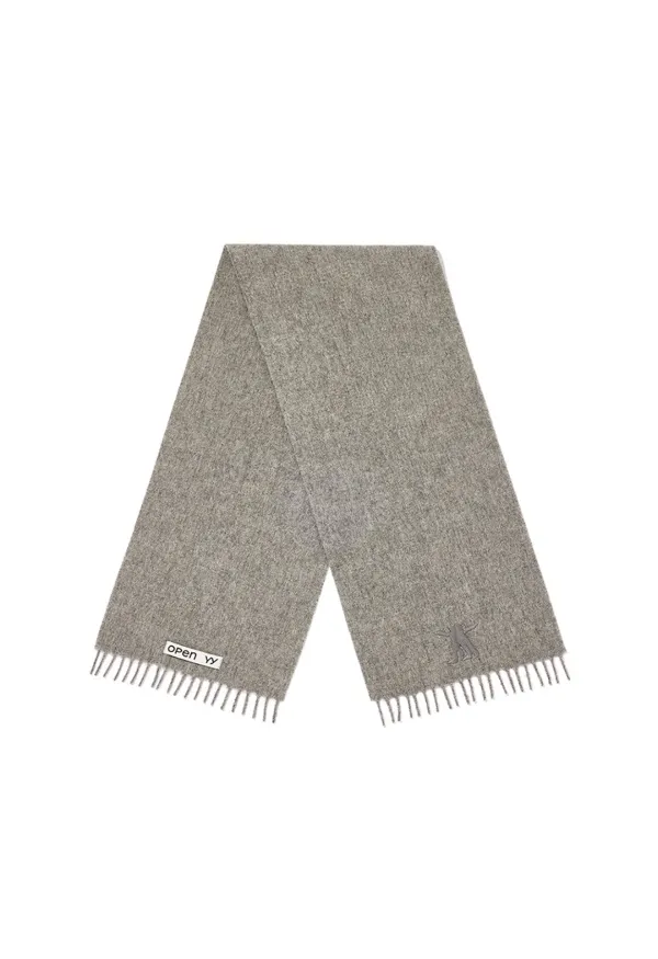 YY MINI WOOL SCARF, GRAY