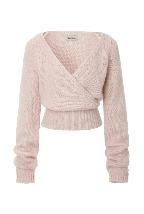 Wrap knit top