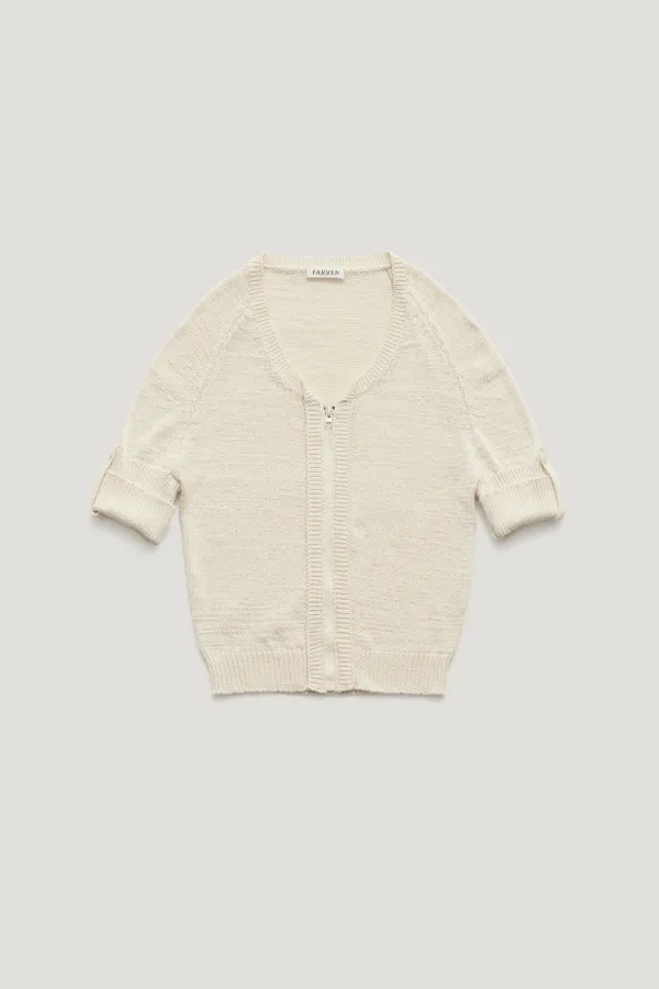 SOPHIE ZIP-UP CARDIGAN_IVORY / ₩148,000