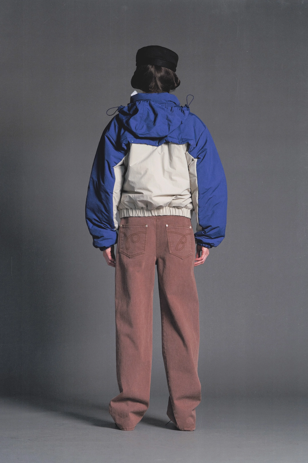 푸쉬버튼 PF26 BROWN FOLD TUCK WIDE DENIM PANTS 상품 이미지 3