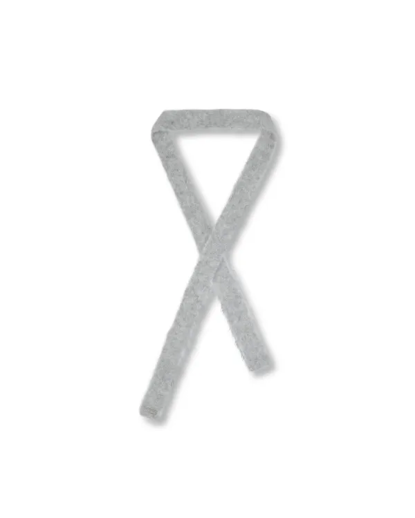 Alpaca Skinny Muffler, Light Grey