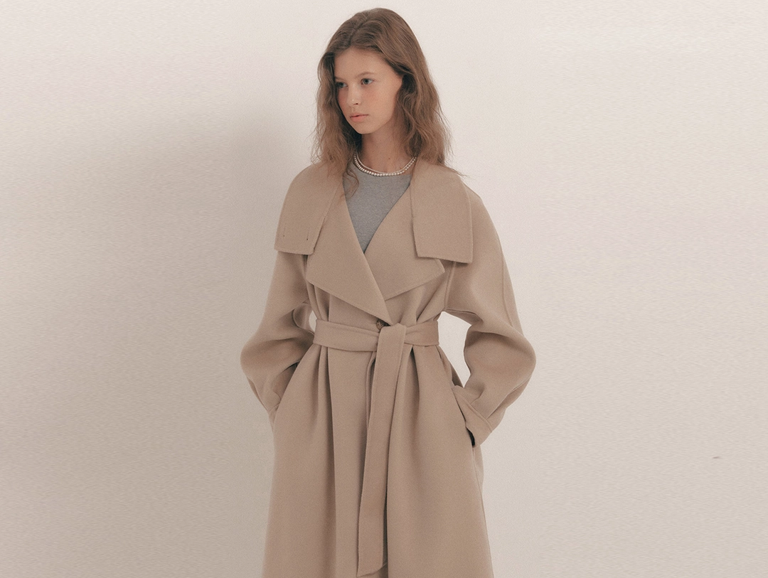 플로움 Classic High Neck Handmade Coat(2color) 상품 이미지 3