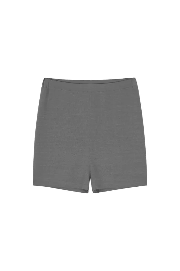 THIN KNIT SHORTS (GREY)