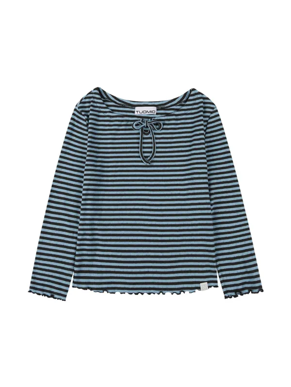 POINTELLE PAJAMA TOP [BABY BLUE]