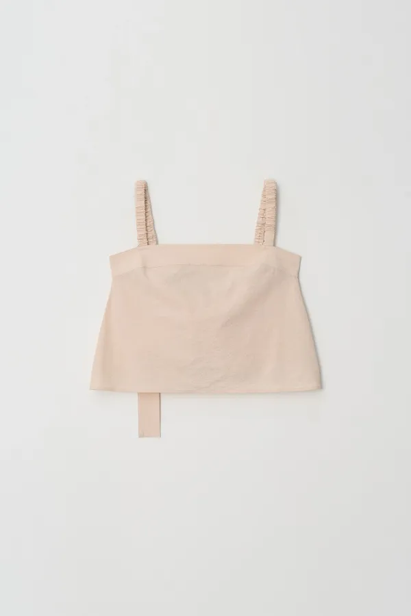 Striped Stitch Detail Blouse (light pink)