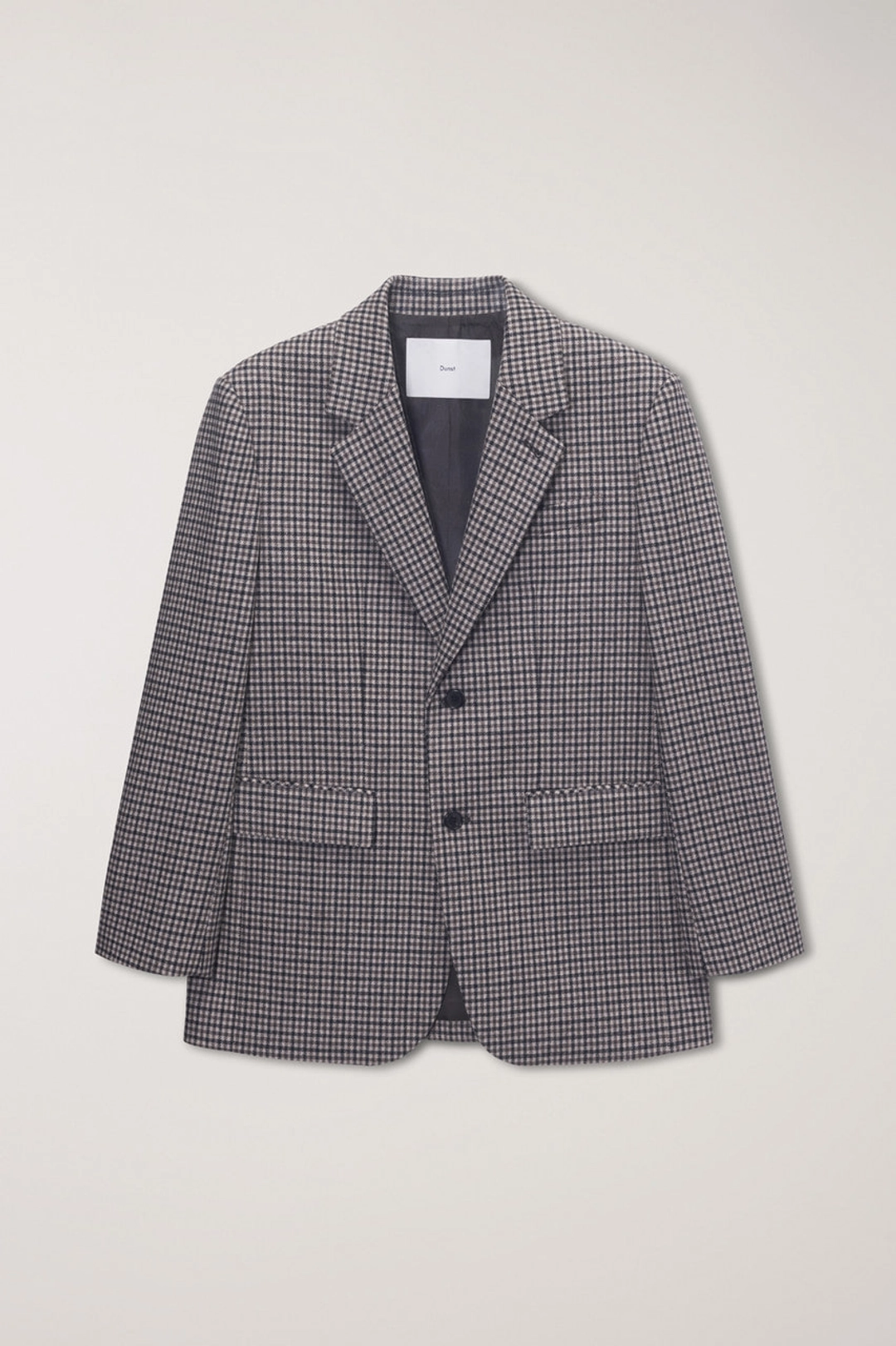 던스트 UNISEX CLASSIC 2 BUTTON WOOL BLAZER BEIGE CHECK_UDJA6C107I3 상품 이미지 1