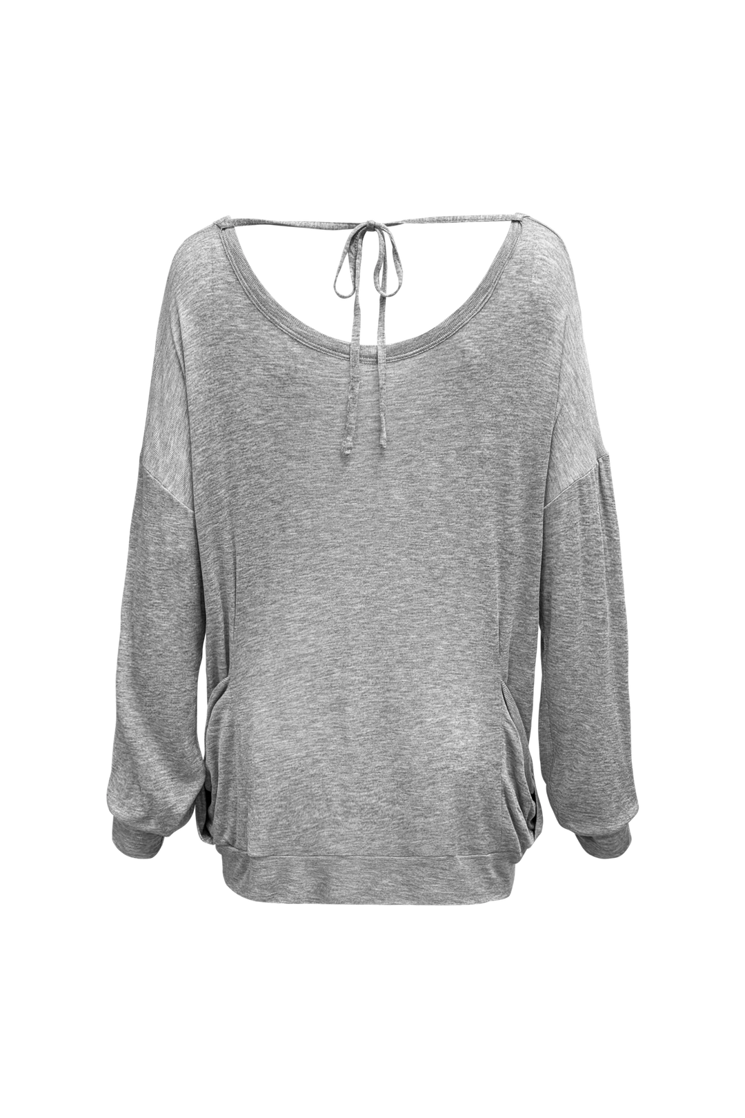 체메씨 LOOSE DEEP-NECK LONG SLEEVE (MELANGE) 상품 이미지 3