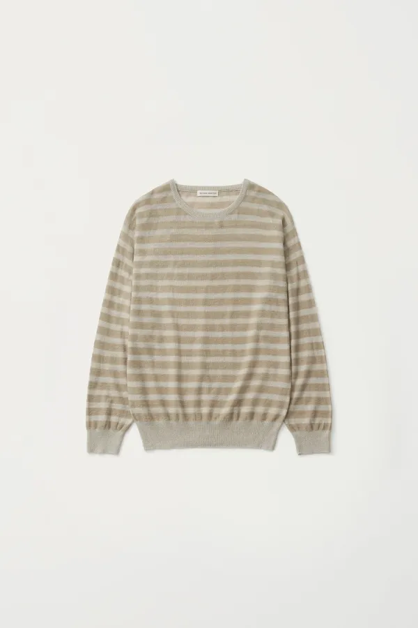 Veil stripe pullover (Warm taupe)