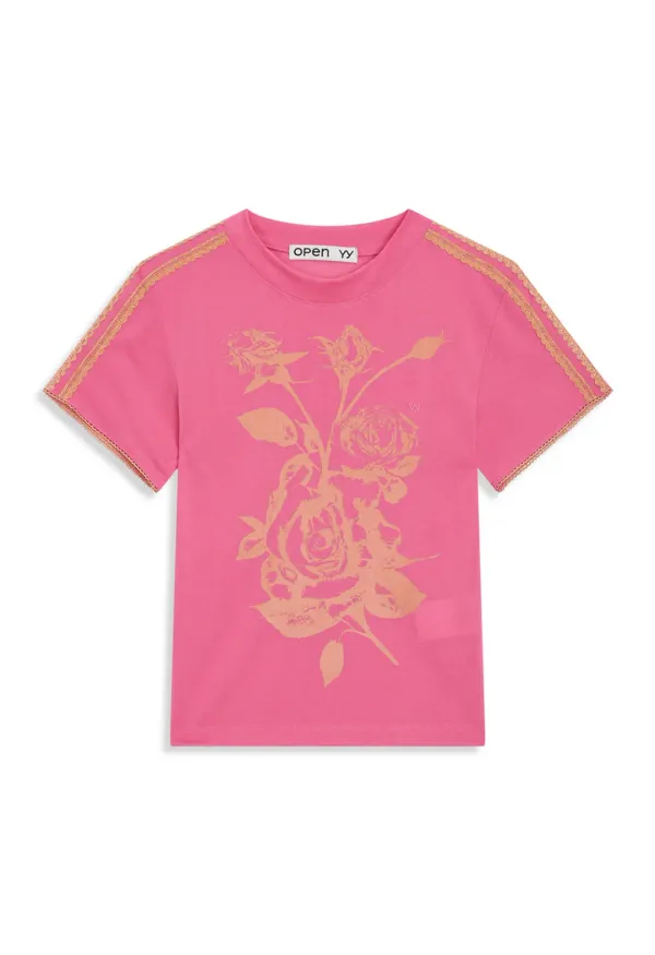 ROSE BABY TEE, PINK