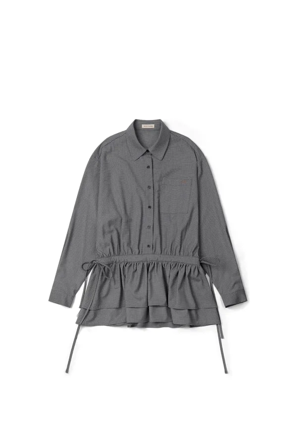 Sandy check onepiece_skyblue