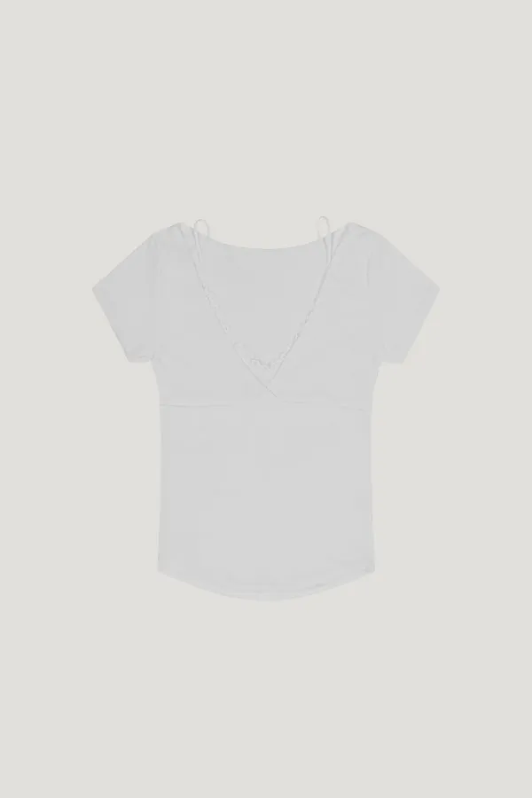 Lace Cami Layer T (white)