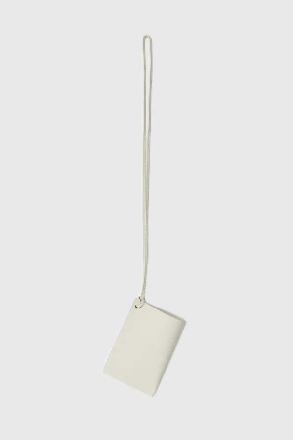 Leather Neck Strap Card Case (Ivory)