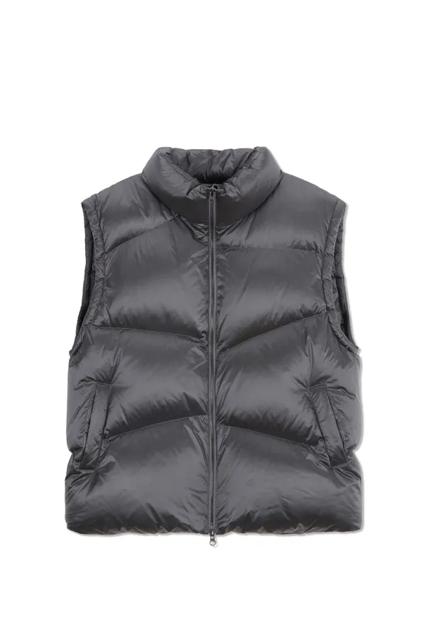 UNBALANCE QUILTED DOWN VEST FOR MEN IN GREY