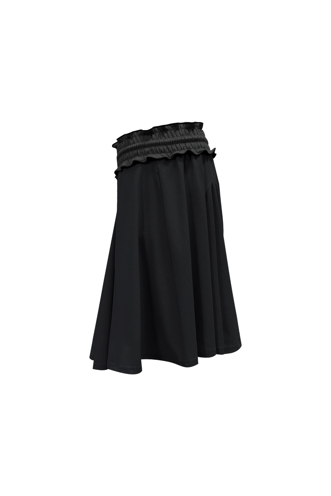 체메씨 SMOCKED FLARE SKIRT (BLACK) 상품 이미지 2
