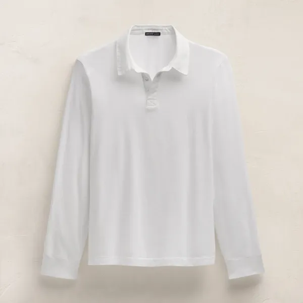 Heavy Luxe Rugby Polo - White