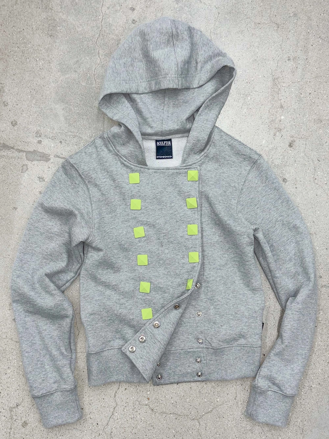 스컬프터 Napoleon Stud Hoodie Melange Gray 상품 이미지 1