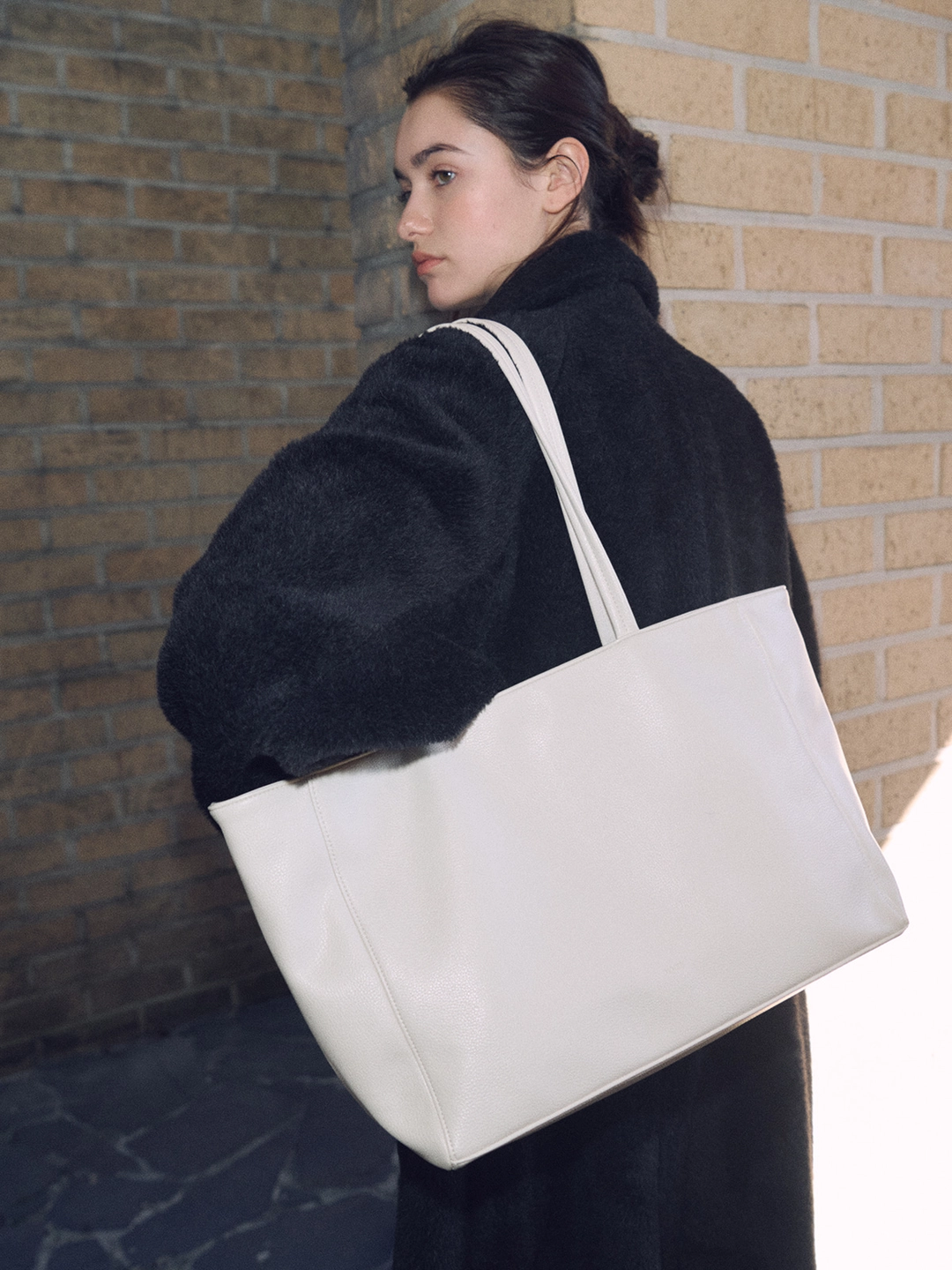 오브히 소프트 쇼퍼백 Soft Shopper Bag_Cream 상품 이미지 2