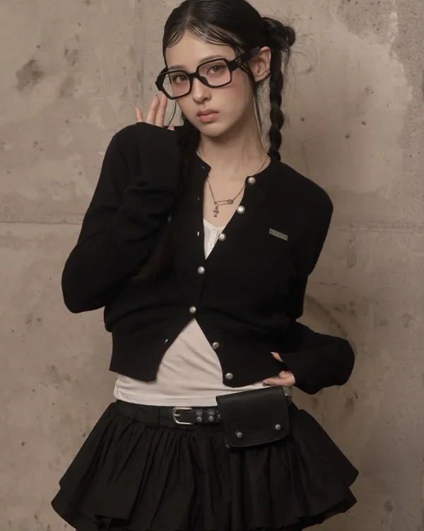 Signature Knit Cardigan (black)