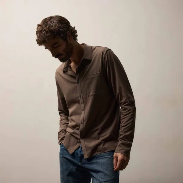 Clean Finish Jersey Shirt - Caribou