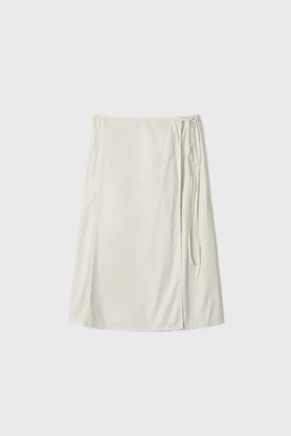 Cloud Dyed Wrap Skirt (White / Light Beige / Black)