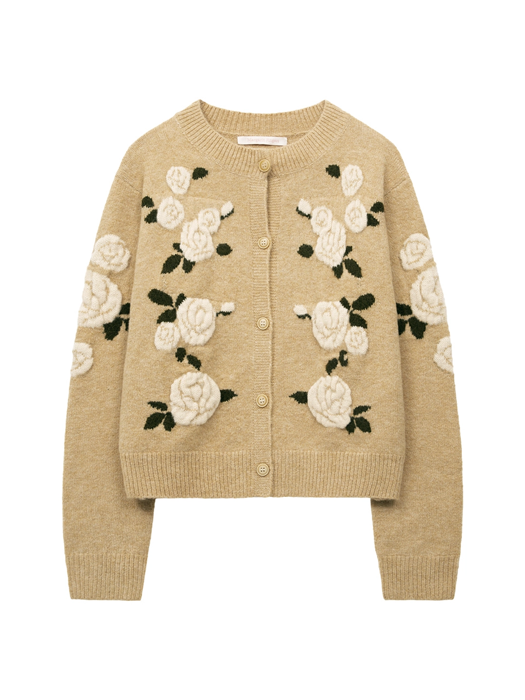 마가린핑거스 ROSE JACQUARD CARDIGAN (BEIGE) 상품 이미지 3
