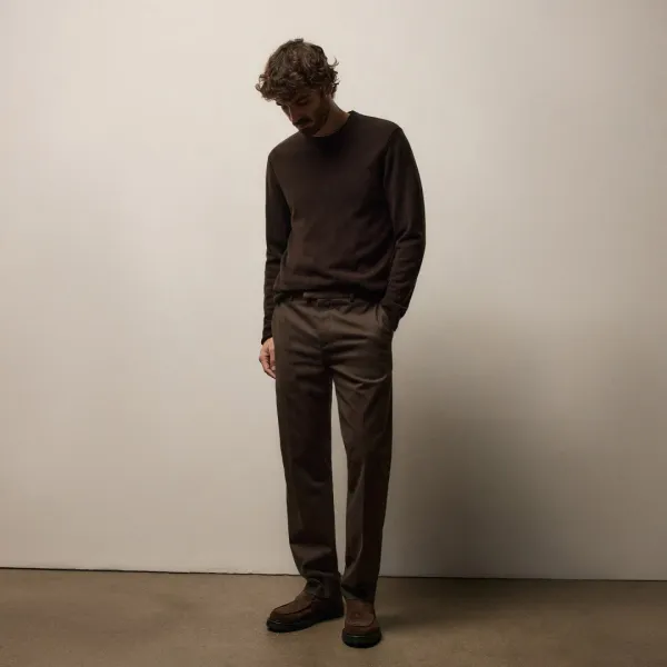 Cashmere Touch Twill Trouser - Porcupine