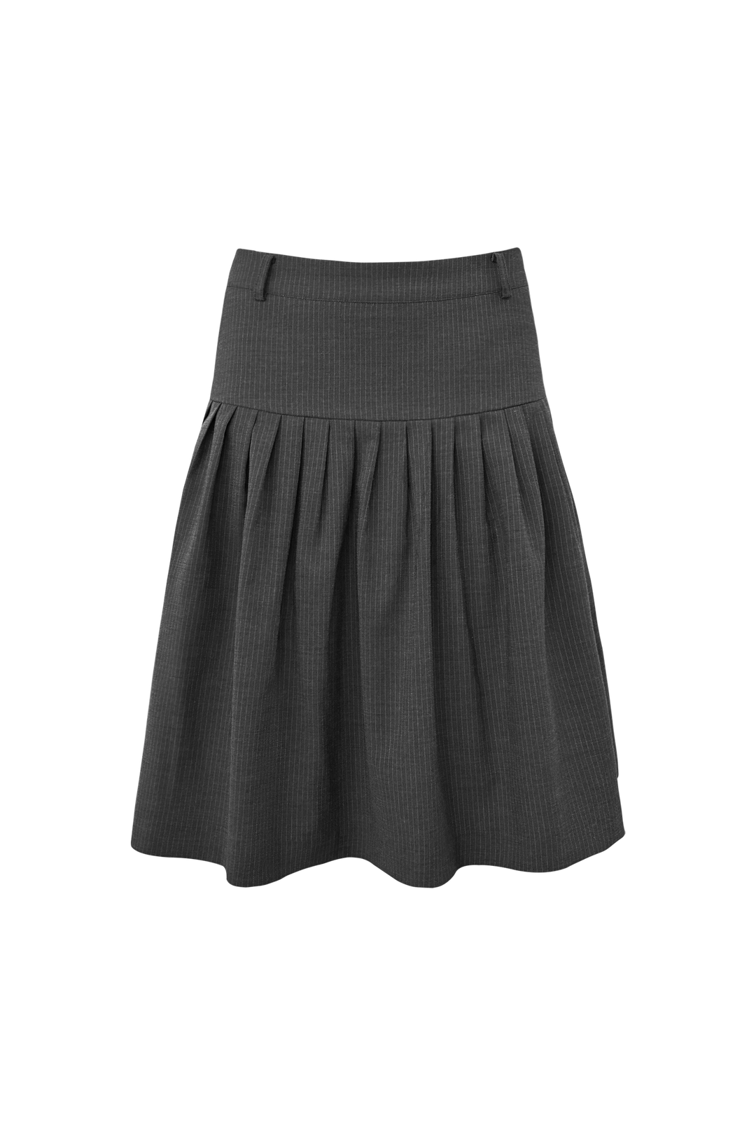 체메씨 BOW TUCK MIDI SKIRT (CHARCOAL) 상품 이미지 3