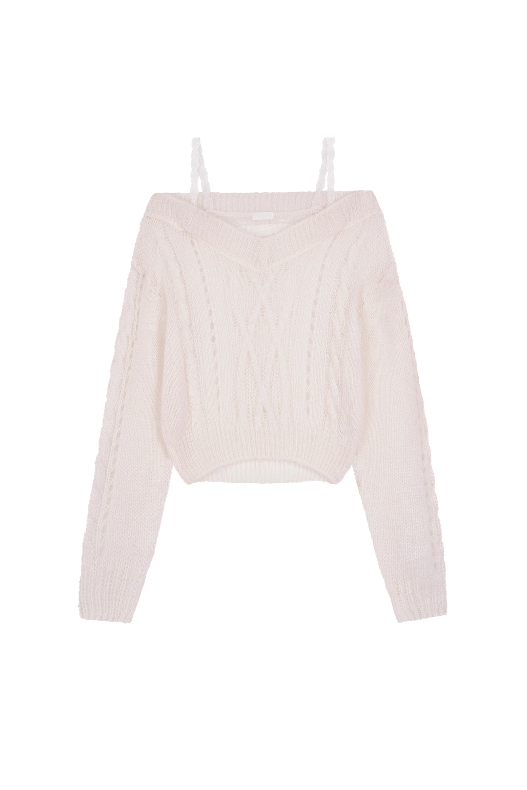 클리시어 Rose milk lace knit, Soft Pink 상품 이미지 1