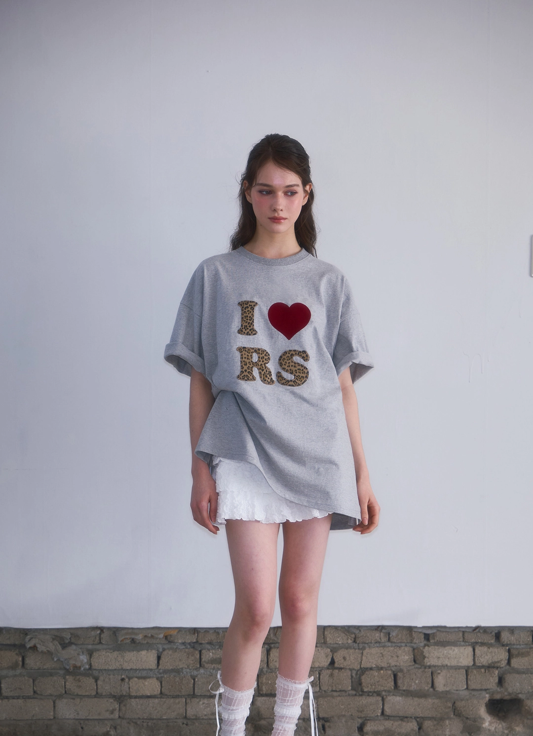로제프란츠 Leopard Heart T-shirt [Gray] 상품 이미지 2