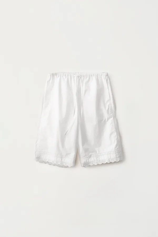 4TH / Miette eyelet shorts (White)